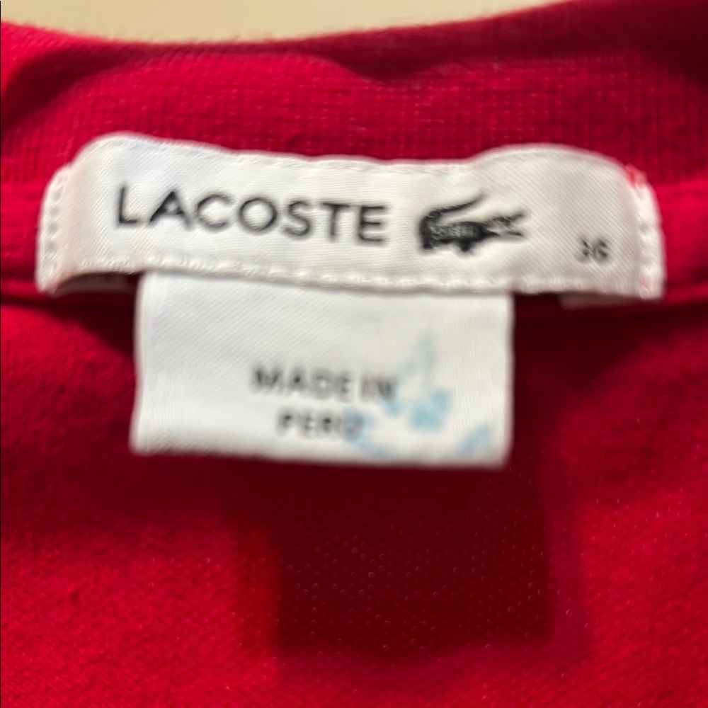 Lacoste Red Polo Shirt - Picture 3 of 4